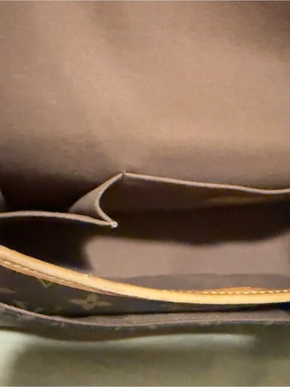 Louis Vuitton Monogram Canvas Messenger Bag in Brown and Tan